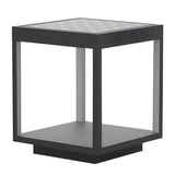 Modern Concrete Pillar Lights - Open-Frame LED Design with Dual Power Supply for Elegant Outdoor Ambiance 9