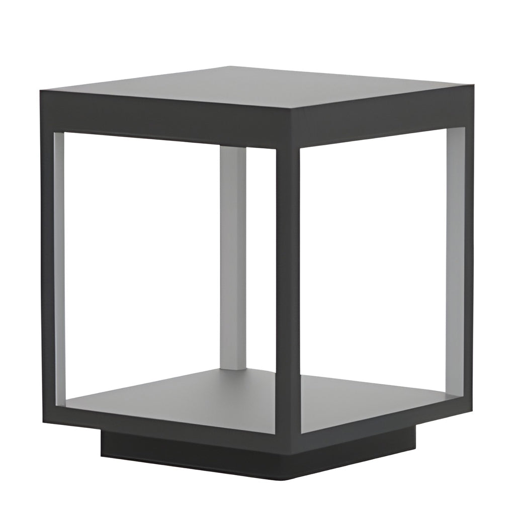 Modern Concrete Pillar Lights - Open-Frame LED Design with Dual Power Supply for Elegant Outdoor Ambiance 8