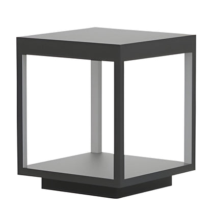 Modern Concrete Pillar Lights - Open-Frame LED Design with Dual Power Supply for Elegant Outdoor Ambiance 8