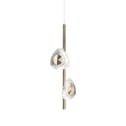 Modern Crystal Pendant Light - Adjustable Dual-Light Design with Three-Color Dimming for Elegant Spaces 6