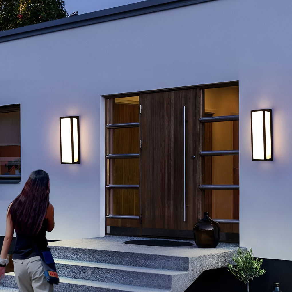 Contemporary Outdoor Wall Light with Motion Sensor & Dual Color Modes – Waterproof LED Lighting for Safety and Convenience 1