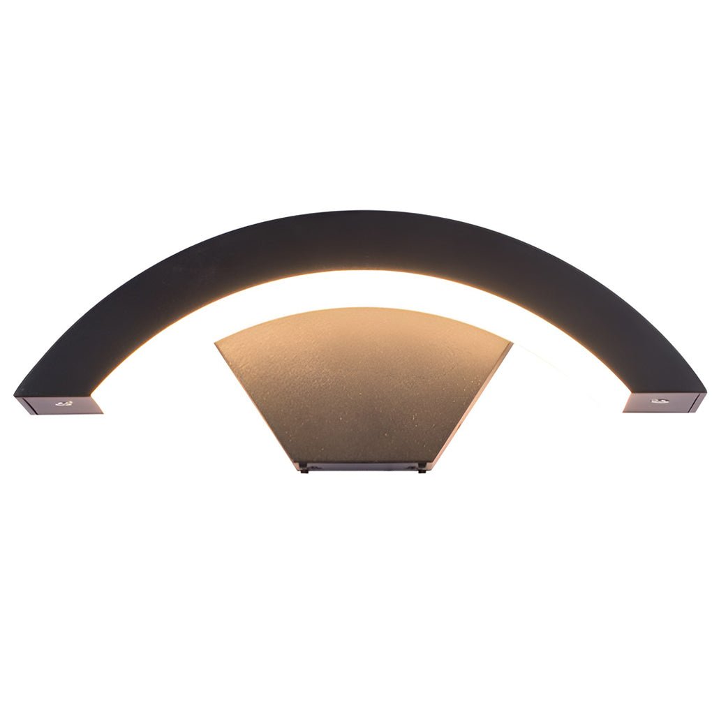 Curved Glow Black Outdoor Wall Light - Industrial LED Sconce with Motion Sensor for Stylish Illumination 7
