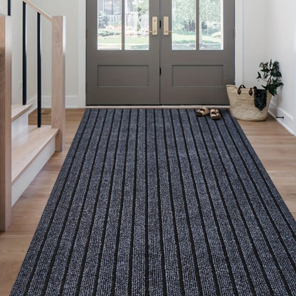 Stripe-Patterned Hallway Runner Rug - Non-Slip, Durable Design for Safety and Style 7