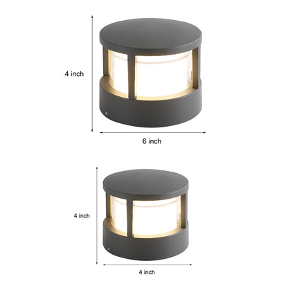Modern Round Outdoor Post Light - Double-Layered Design with IP65 Protection for Year-Round Illumination 15