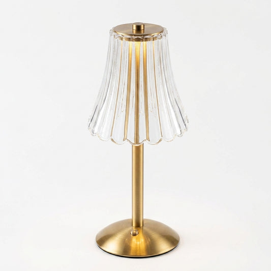 AuraLux Golden Crystal Table Lamp
