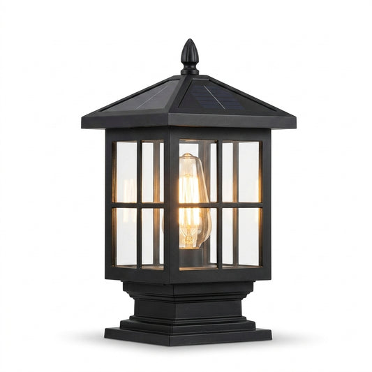 Classic Solar Post Light Lantern Outdoor