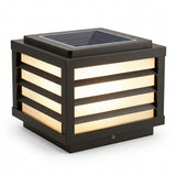 Modern Square Grid LED Pillar Light