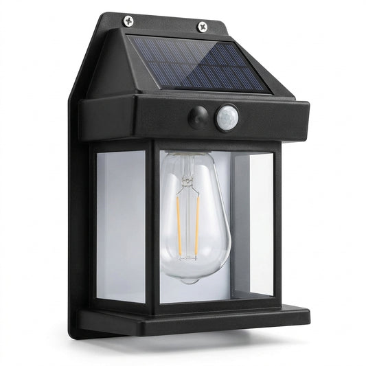 Classic Solar Lantern Wall Light with Motion Sensor