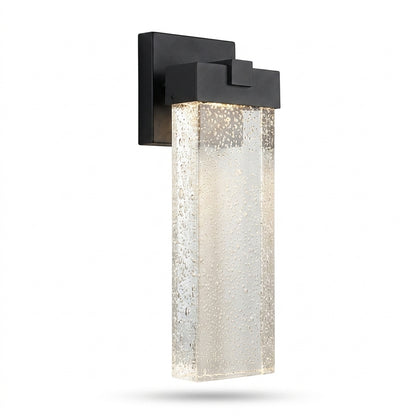 Elegant Seeded Glass Outdoor Wall Lighting