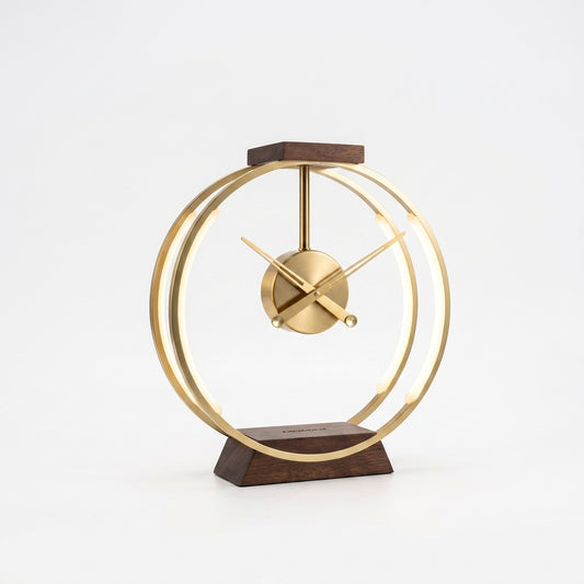 LED Ring Table Lamp Clock Wireless Charger