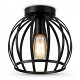 Industrial Black Metal Ceiling Light