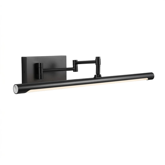 Modern Black Vanity Light Bar with Adjustable Swing Arms