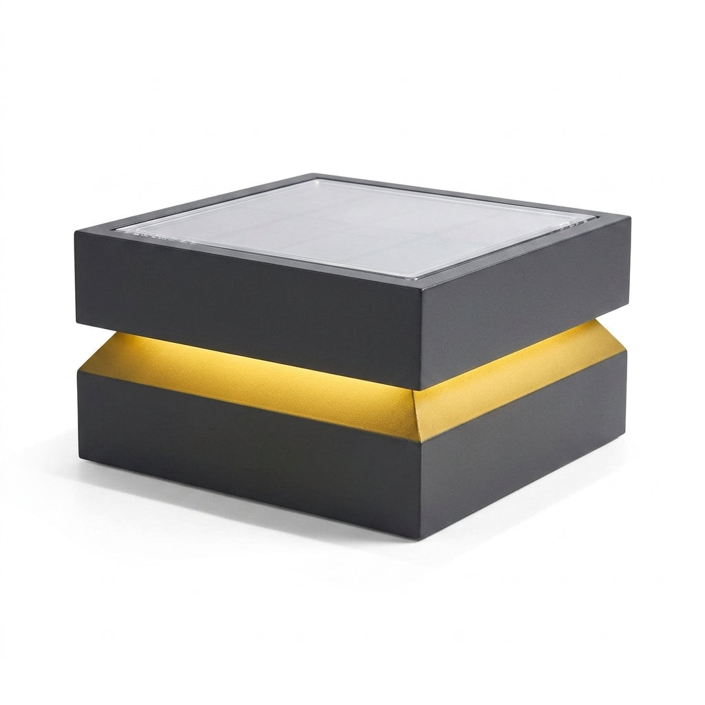 Modern Square Outdoor Solar Deck Lights