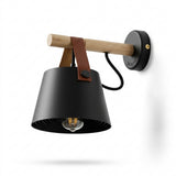 Nordic Wooden Hanging Cord Wall Light