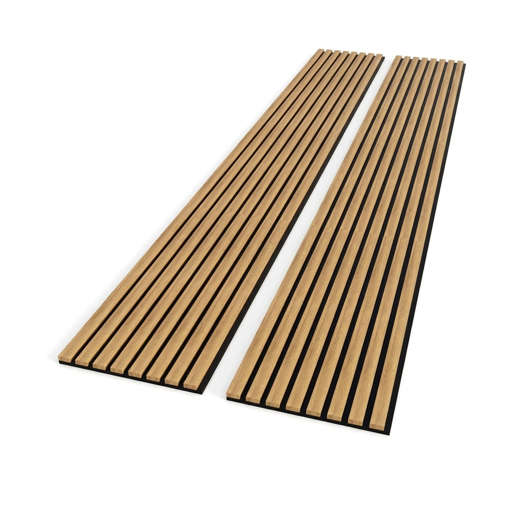 Premium Acoustic Wood Slat Panel Set