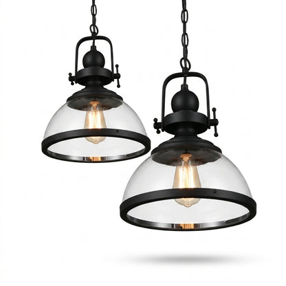 Retro Industrial Glass Pendant Lamp