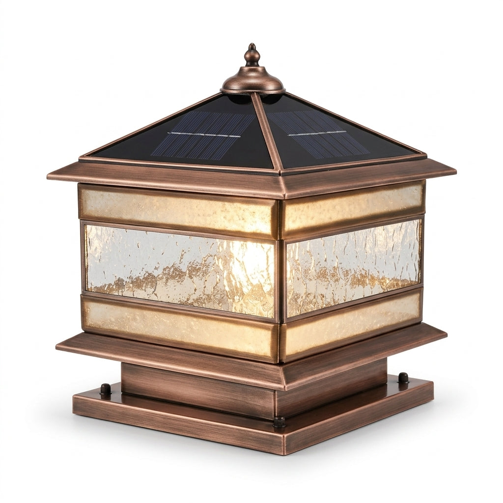 Solar Post Cap Light Outdoor Lantern