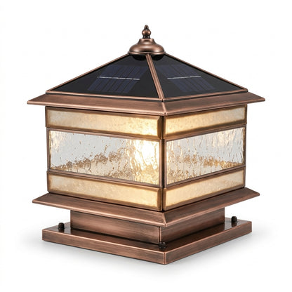 Solar Post Cap Light Outdoor Lantern