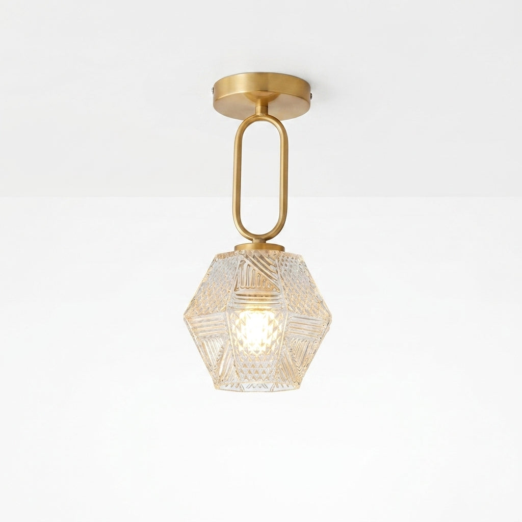 Auralis Geometric Glass Ceiling Light