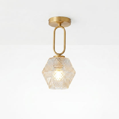 Auralis Geometric Glass Ceiling Light