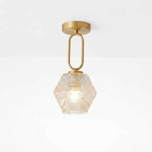 Auralis Geometric Glass Ceiling Light