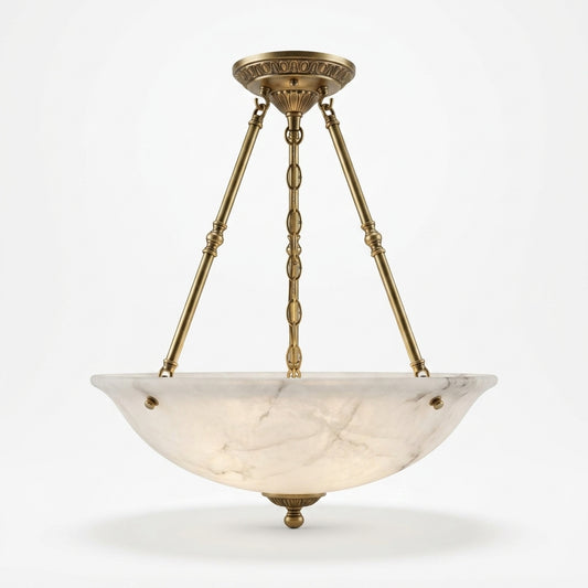 Avenor Alabaster Semi Flush Ceiling Light