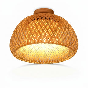 BambooGlow Handwoven Ceiling Light