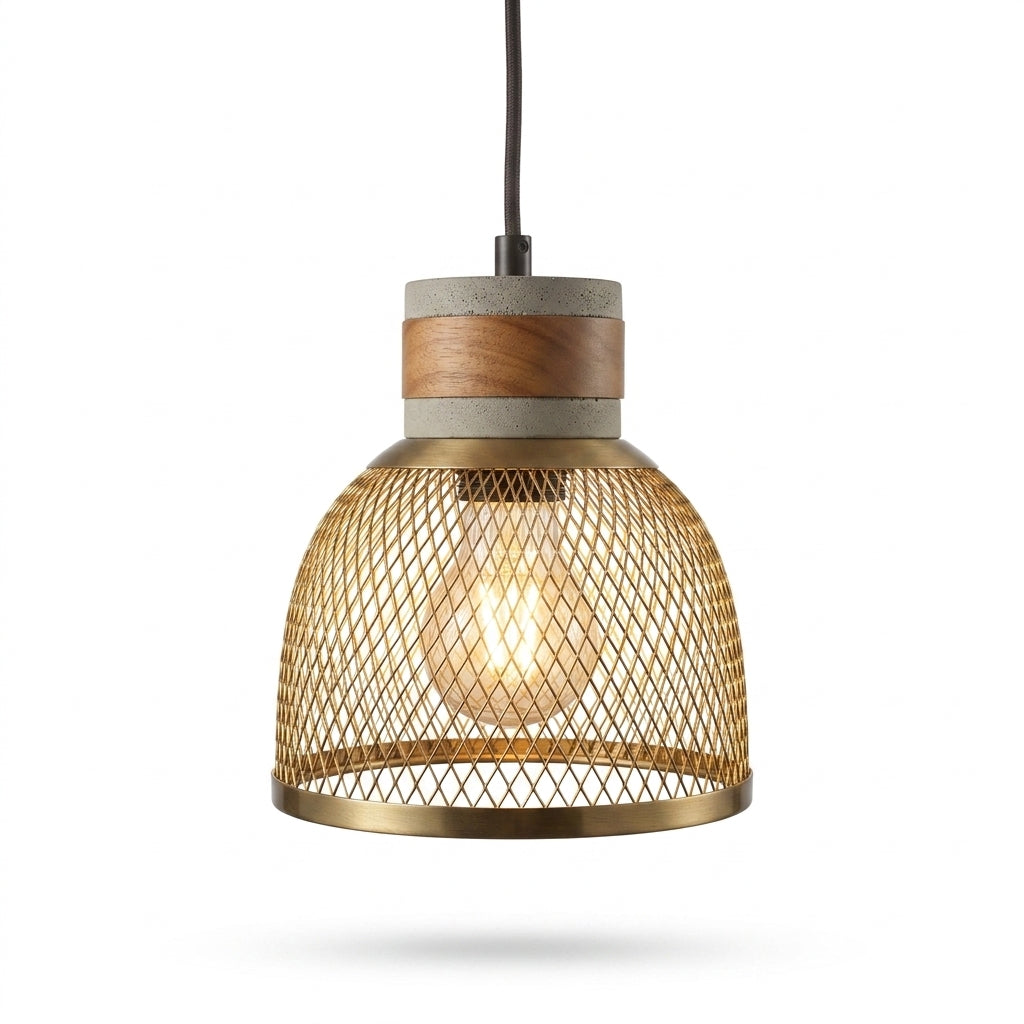 Elarion Mesh Pendant Black Concrete