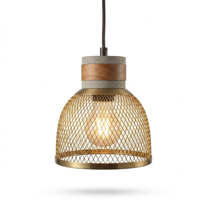 Elarion Mesh Pendant Black Concrete