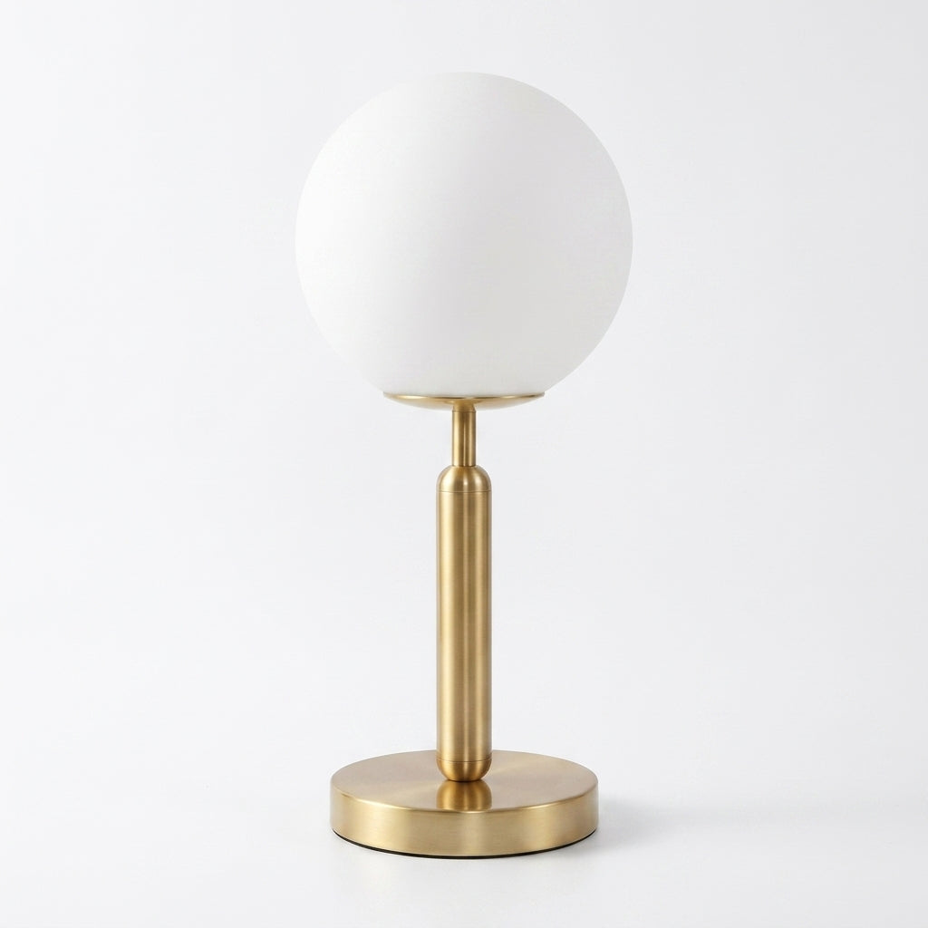 GlowSphere LED Glass Table Lamp