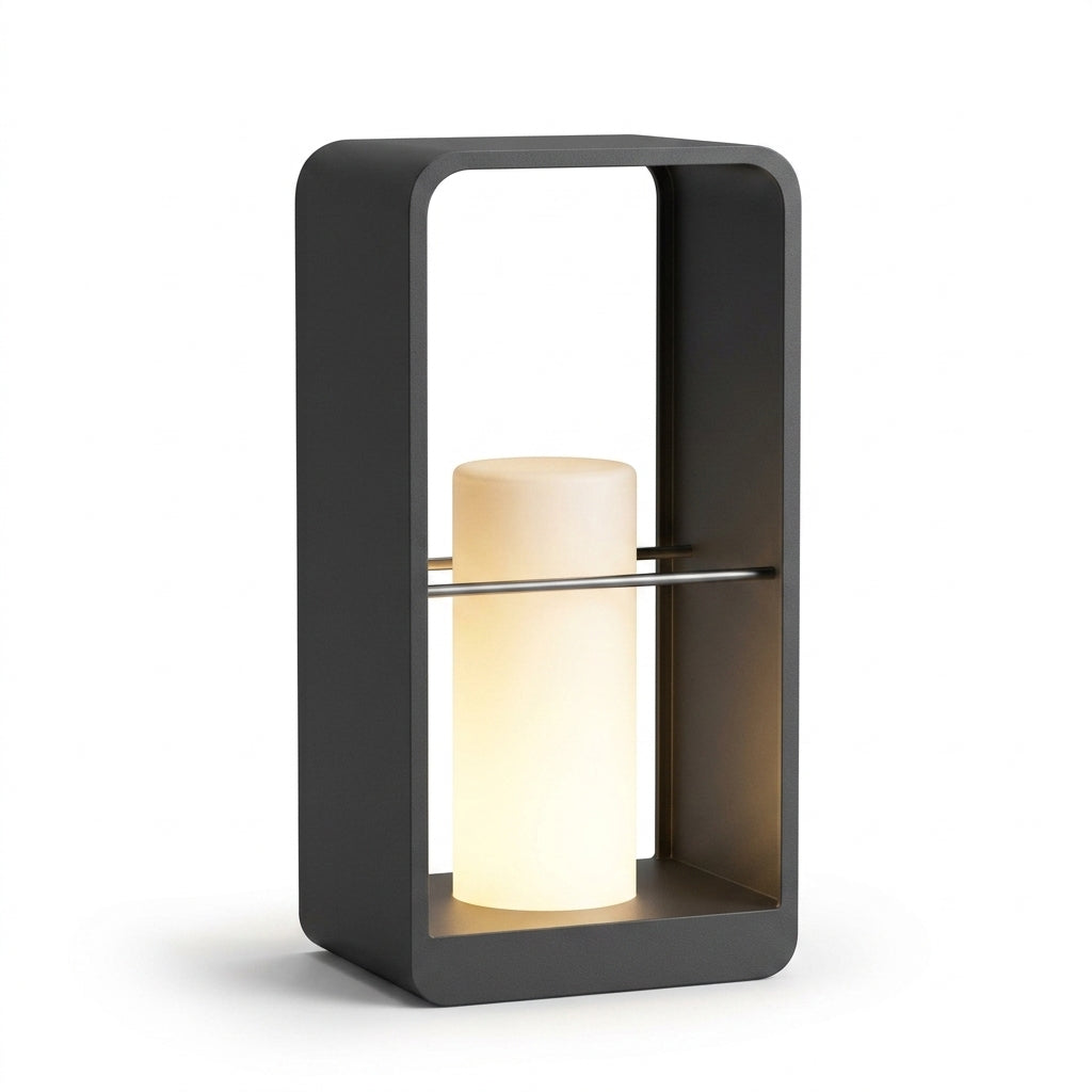 Modern Black Lantern Outdoor Light
