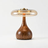 Modern Wood Glass Table Lamp