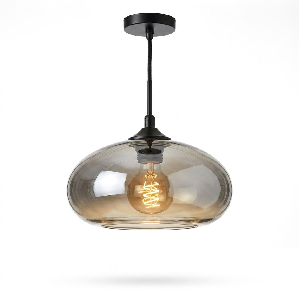 Veyra Smoked Globe Pendant