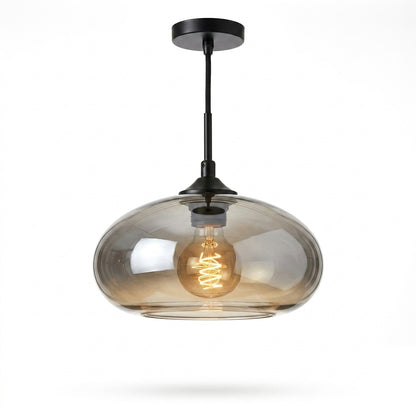 Veyra Smoked Globe Pendant