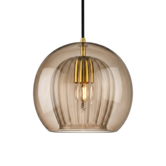 Zenelle Smoked Glass Light Pendant
