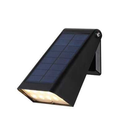 Modern Black Outdoor Wall Sconce - Solar LED Fixture with Adjustable Panel for Efficient Outdoor Lighting 10