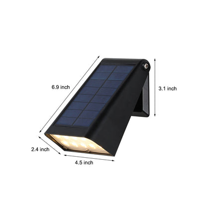 Modern Black Outdoor Wall Sconce - Solar LED Fixture with Adjustable Panel for Efficient Outdoor Lighting 11