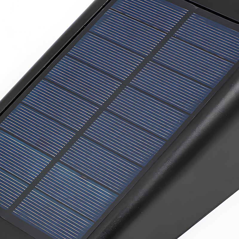 Modern Black Outdoor Wall Sconce - Solar LED Fixture with Adjustable Panel for Efficient Outdoor Lighting 8