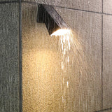 Modern Black Outdoor Wall Sconce - Solar LED Fixture with Adjustable Panel for Efficient Outdoor Lighting 7