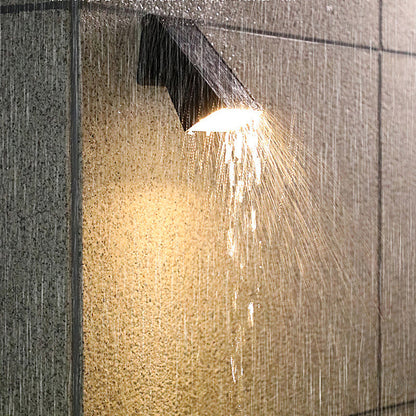 Modern Black Outdoor Wall Sconce - Solar LED Fixture with Adjustable Panel for Efficient Outdoor Lighting 7