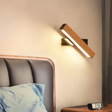 Elegant LED Wall Lamp – Rotating Wood Design with Adjustable Brightness for Stylish Ambiance 4
