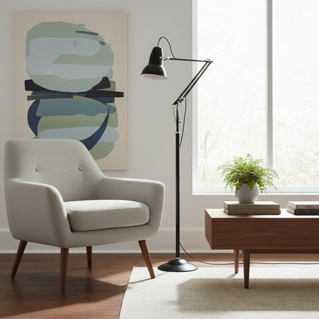 Industrial Adjustable Black Floor Lamp with Modern Design – Stylish Lighting Solution for Living Room 8