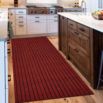 Stripe-Patterned Hallway Runner Rug - Non-Slip, Durable Design for Safety and Style 2