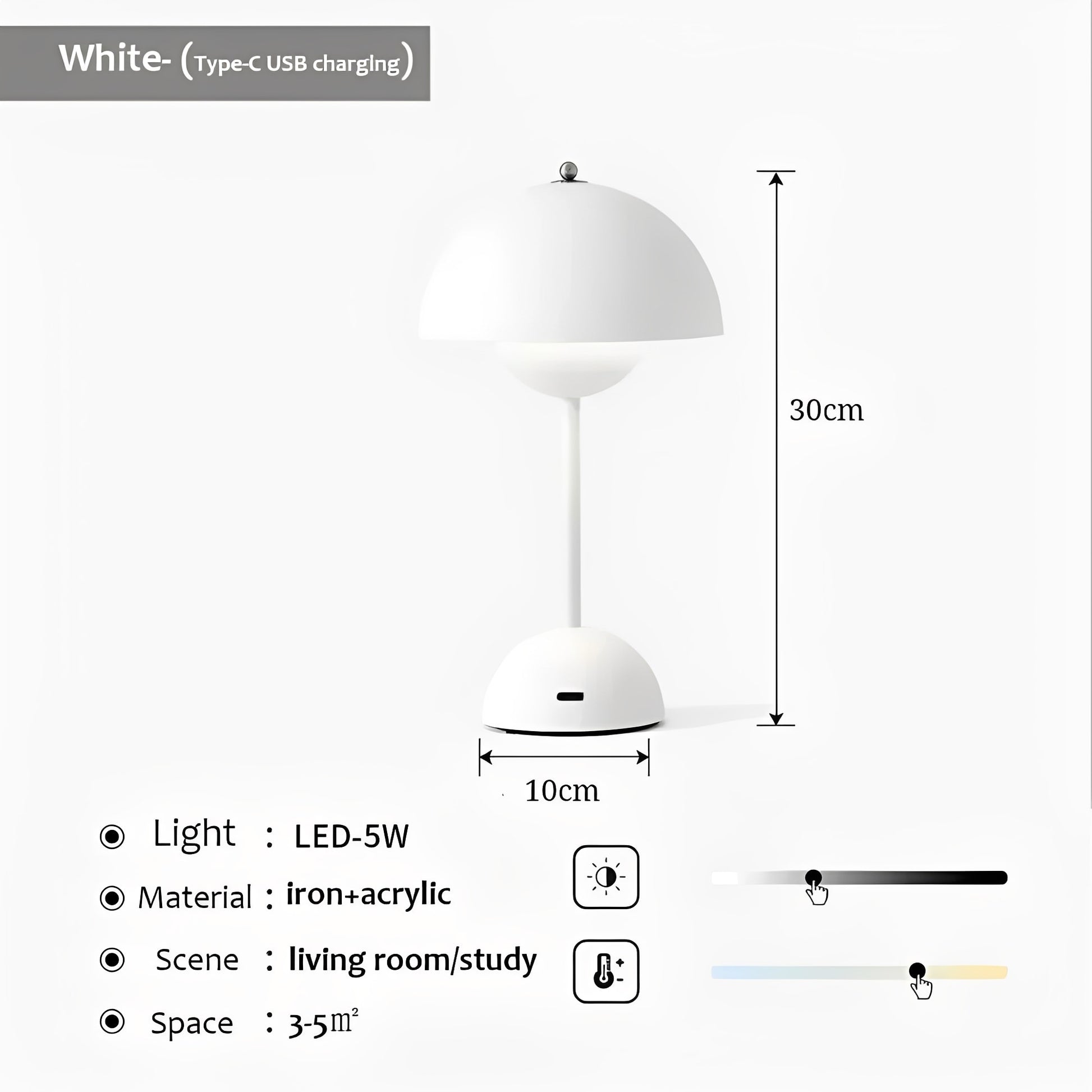Elegant Wireless Table Lamp – Cordless LED Desk Lamp with Adjustable Brightness for Versatile Lighting 25