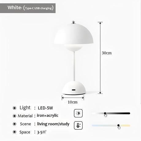 Elegant Wireless Table Lamp – Cordless LED Desk Lamp with Adjustable Brightness for Versatile Lighting 25