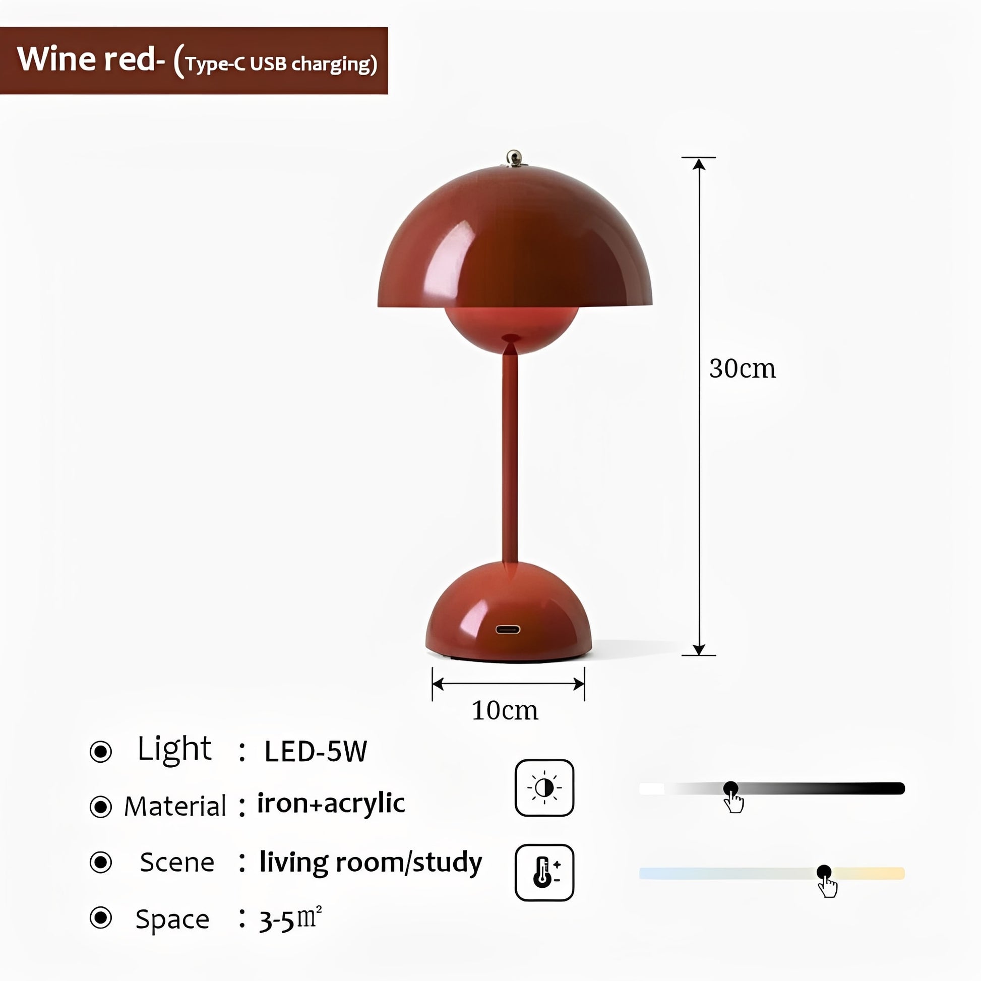 Elegant Wireless Table Lamp – Cordless LED Desk Lamp with Adjustable Brightness for Versatile Lighting 22