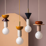Vibrant Block Pendant Lamp - Colorful Wooden Design with Adjustable Cord for Modern Interiors 9