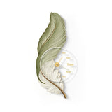 Artistic Feather LED Wall Lamp - USB Rechargeable Acrylic Clock Light for Ambient Illumination 6