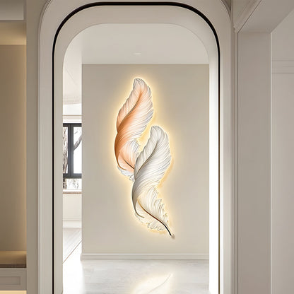Feather Glow Wall Lamp - Backlit Feather Art with Remote Control for Cozy Ambiance 6