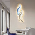 Feather Glow Wall Lamp - Backlit Feather Art with Remote Control for Cozy Ambiance 1
